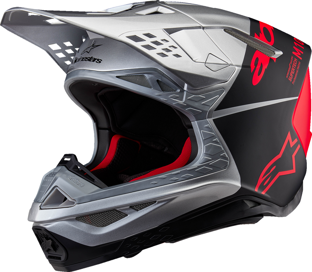 Supertech M10 Helmet - Flood - MIPS® - Gloss Silver/Black/Orange Fluo - Small (1)