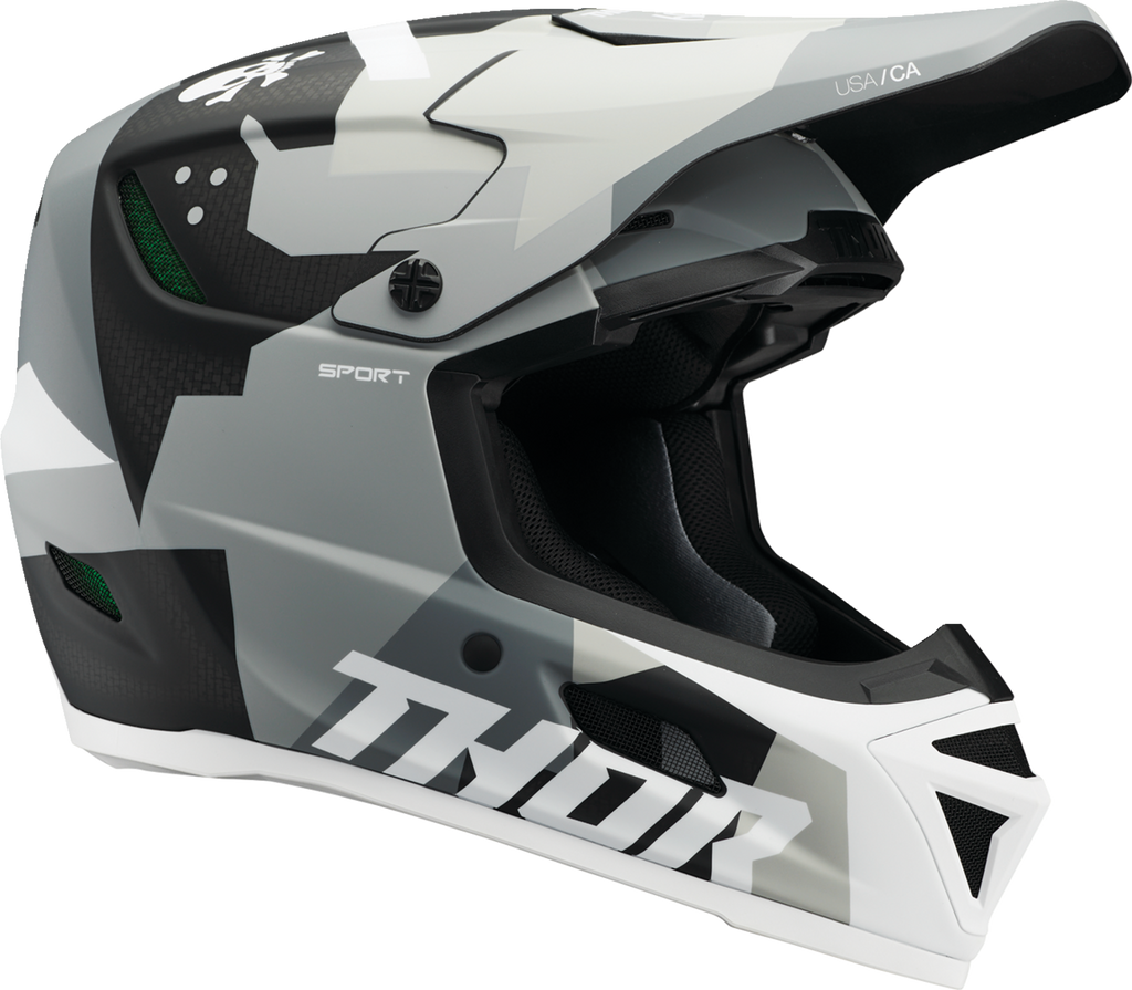 Thor Reflex Sport Carbon Brave Helmet - Gray/White
