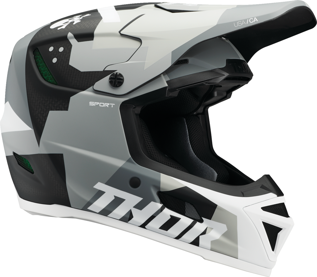 Thor Reflex Sport Carbon Brave Helmet - Gray/White