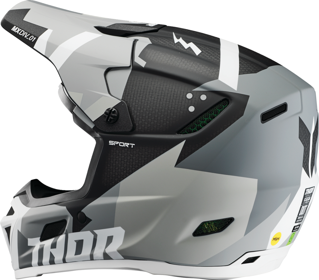 Thor Reflex Sport Carbon Brave Helmet - Gray/White