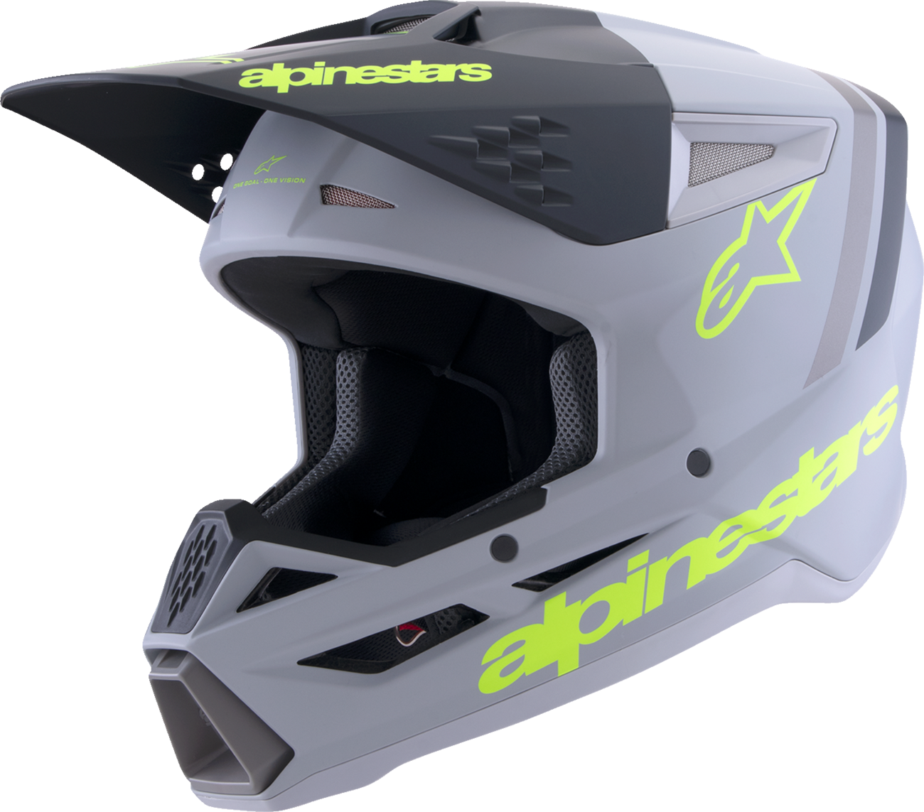 Alpinestars SM3 Helmet - Radium - Matte Gray/Black/Yellow Fluo