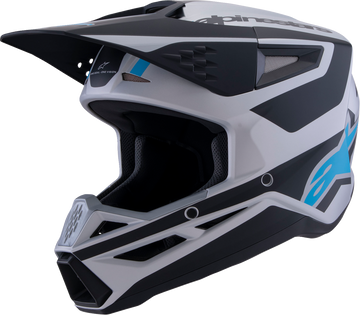 SM3 Helmet - Heat - Matte Silver/Blue/Black - XS (1)