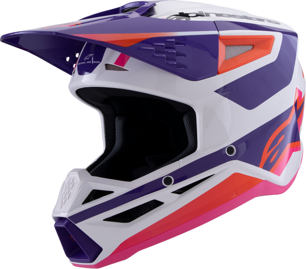 Alpinestars SM3 Helmet - Heat - Gloss White/Purple/Pink