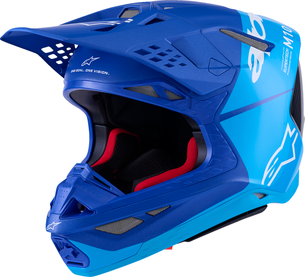 Alpinestars Supertech M10 Helmet - Flood - MIPS® - Blue/Black Carbon