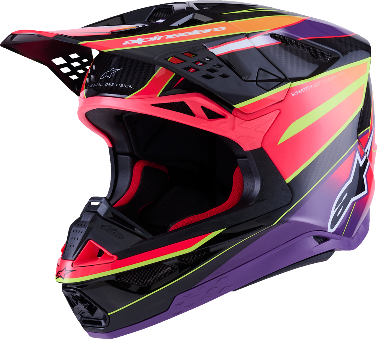 Alpinestars Supertech M10 Helmet - MIPS® - Era - Gloss Pink/Violet/Yellow Fluo