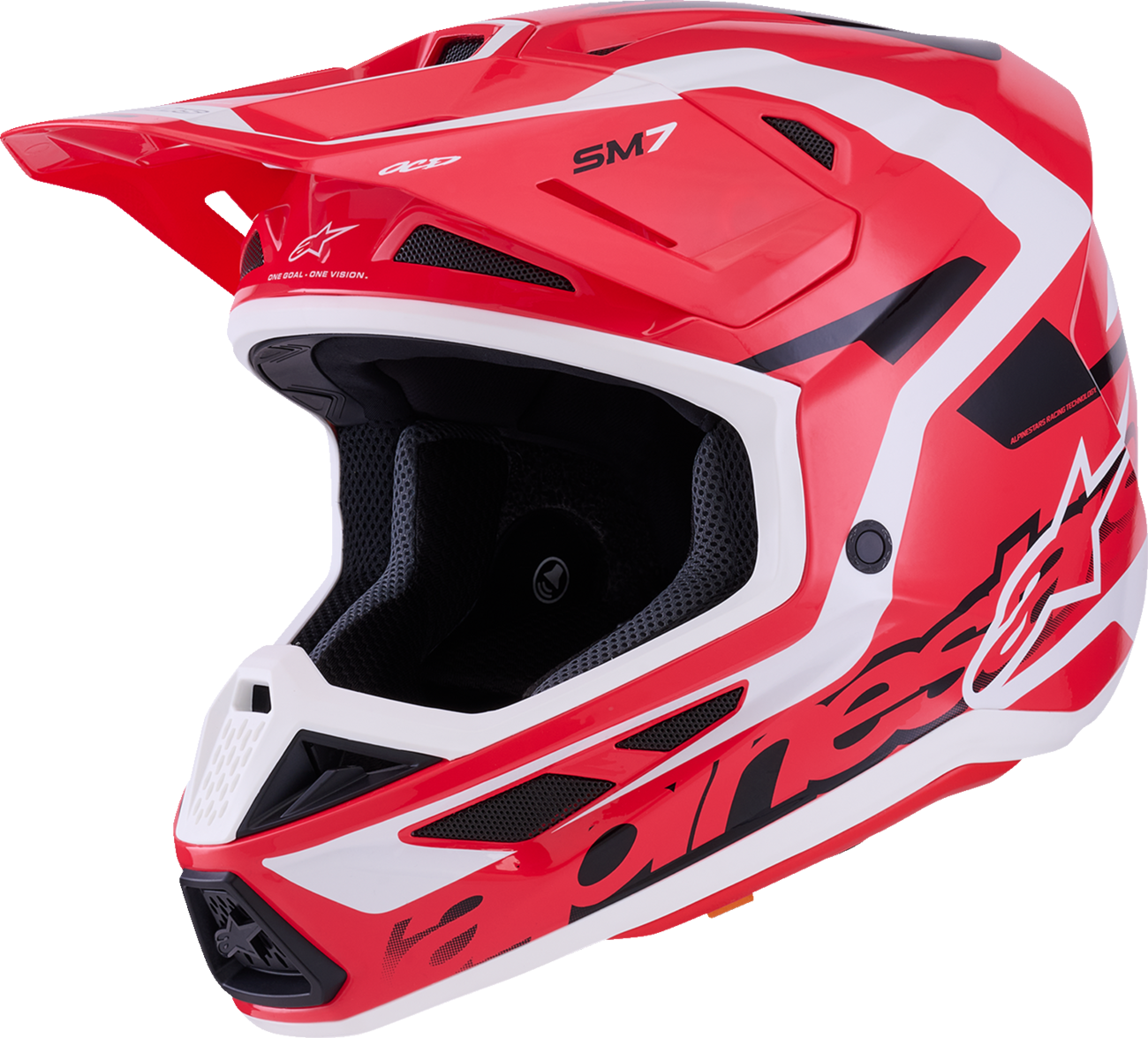 Alpinestars SM7 Helmet - Deed - Gloss Red/Black/White