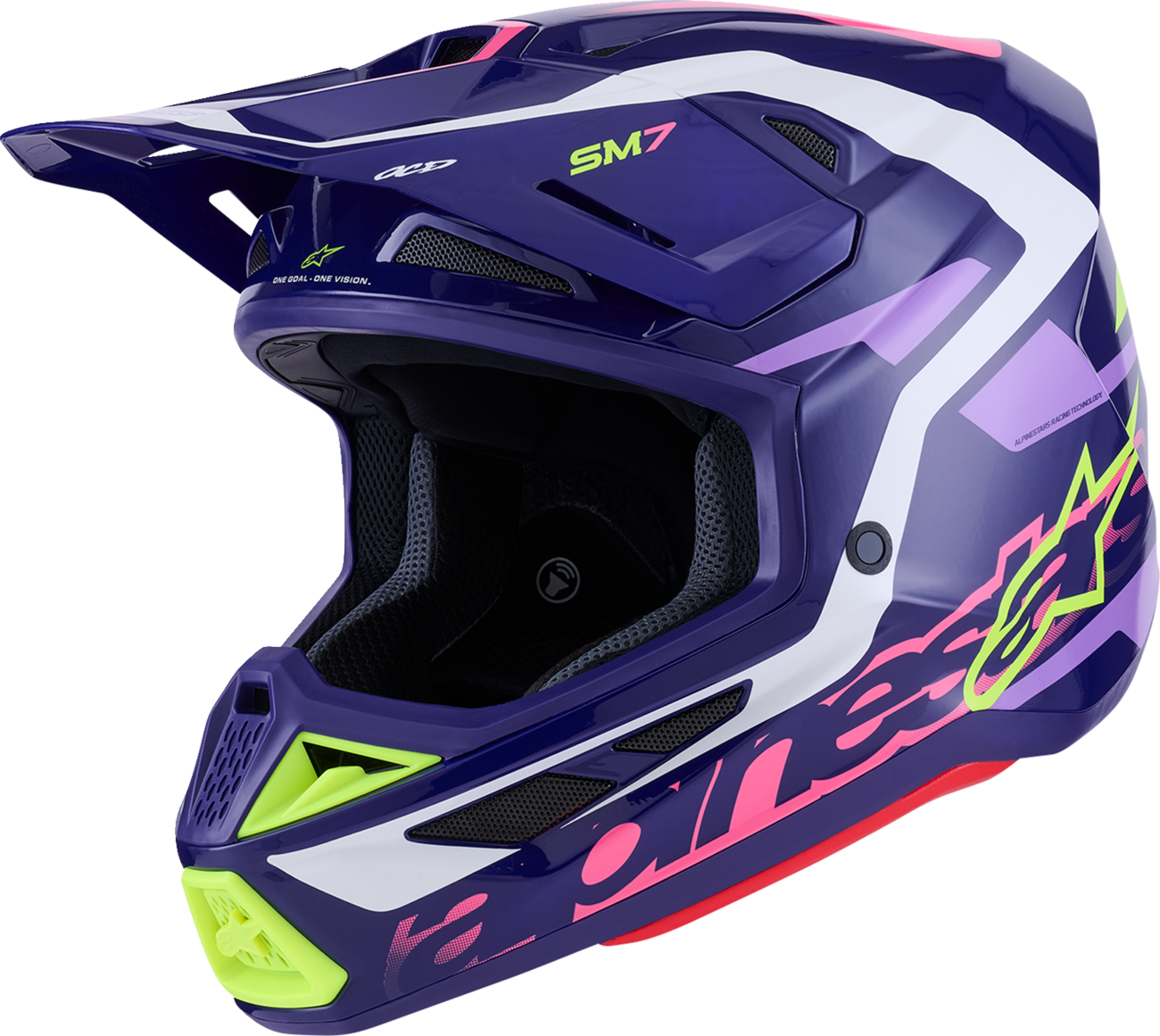 Alpinestars SM7 Helmet - Deed - Gloss Purple/Pink