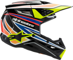 ALPINESTARS Youth SM3 Helmet - Wurx - Gloss Black/Yellow Fluo/Blue/Red Large