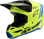ALPINESTARS Youth SM3 Helmet - Radium - Gloss Yellow Fluo/Black/Blue - Large