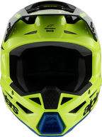 ALPINESTARS Youth SM3 Helmet - Radium - Gloss Yellow Fluo/Black/Blue - Large