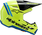 ALPINESTARS Youth SM3 Helmet - Radium - Gloss Yellow Fluo/Black/Blue - Large