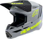 ALPINESTARS Youth SM3 Helmet - Radium - Matte Gray/Black/Yellow Fluo - Small