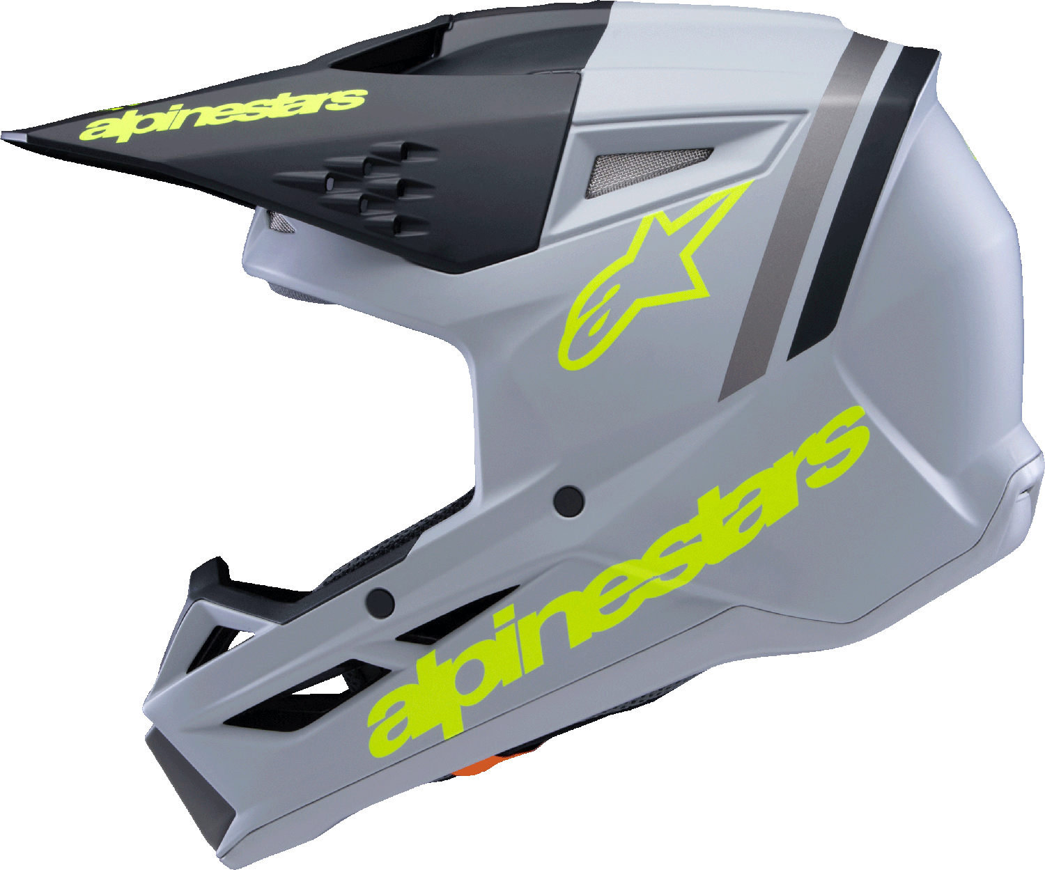 ALPINESTARS Youth SM3 Helmet - Radium - Matte Gray/Black/Yellow Fluo - Small