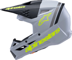 Alpinestars Youth SM3 Helmet - Radium - Matte Gray/Black/Yellow Fluo