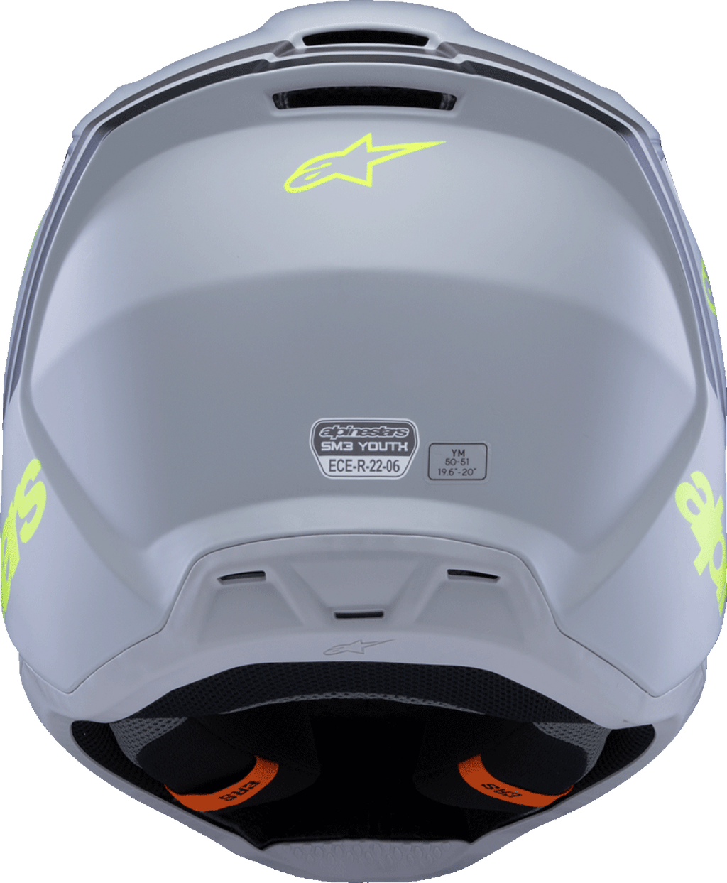 ALPINESTARS Youth SM3 Helmet - Radium - Matte Gray/Black/Yellow Fluo - Small