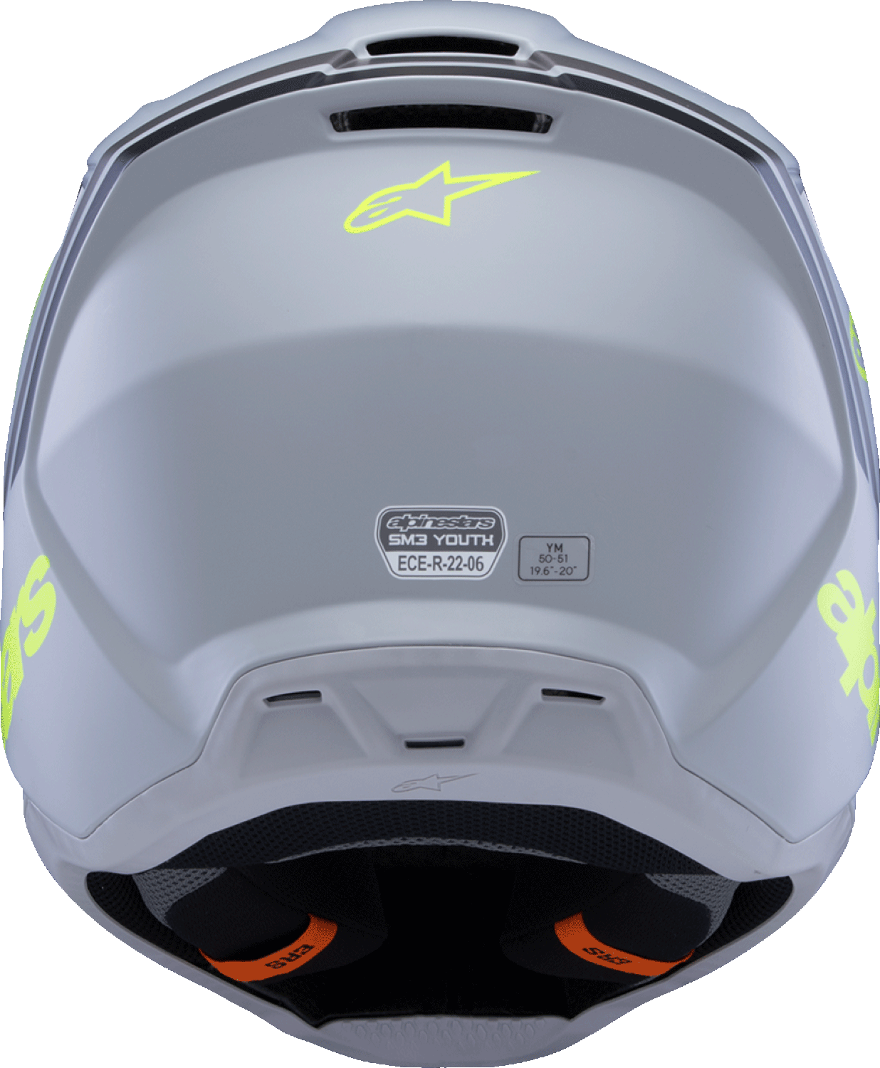 ALPINESTARS Youth SM3 Helmet - Radium - Matte Gray/Black/Yellow Fluo - Small