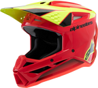 ALPINESTARS Youth SM3 Helmet - Fray - Gloss Red/Yellow Fluo/Black - Small