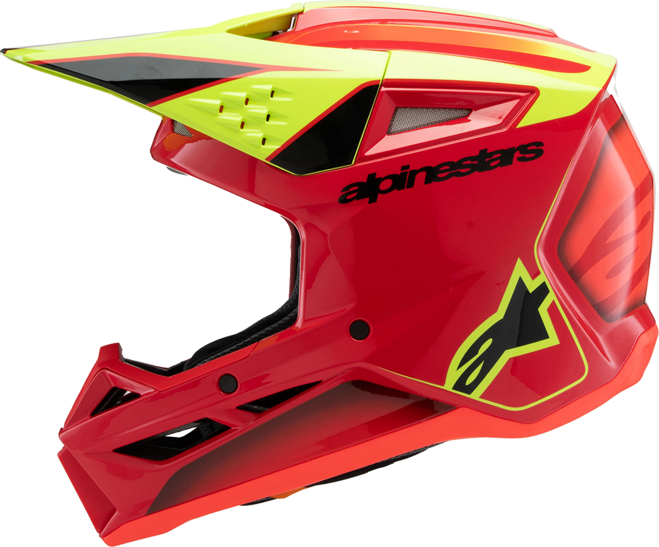 ALPINESTARS Youth SM3 Helmet - Fray - Gloss Red/Yellow Fluo/Black - Small