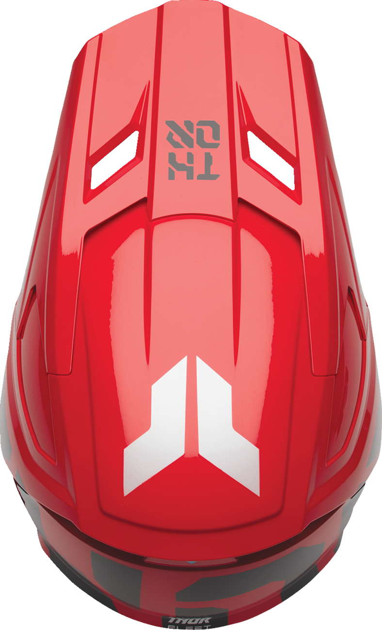 Thor Youth Fleet Helmet - Forge - Red