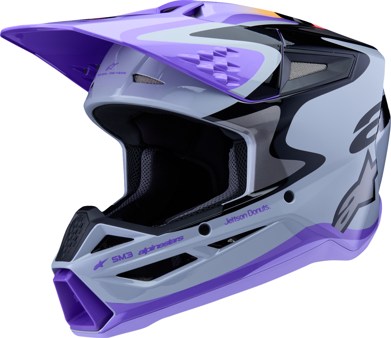 Youth SM3 Helmet - Jettson - Glosss Black/Gray/Purple - Medium (1)