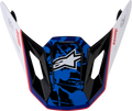 ALPINESTARS SM7 Visor - Blaster - ECE 22.06 - White/Blue/Red