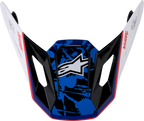 ALPINESTARS SM7 Visor - Blaster - ECE 22.06 - White/Blue/Red