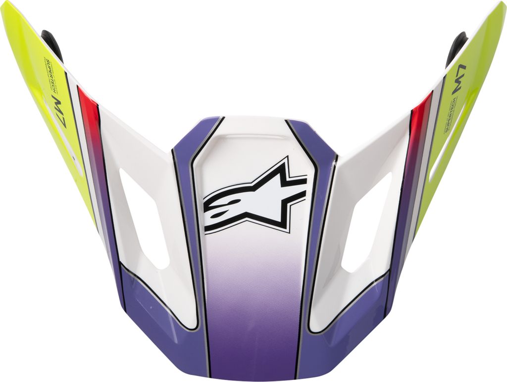 ALPINESTARS SM7 Visor - Fuse - ECE 22.06 - White/Yellow/Purple Fluo