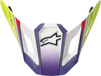 ALPINESTARS SM7 Visor - Fuse - ECE 22.06 - White/Yellow/Purple Fluo
