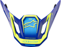 ALPINESTARS SM7 Visor - Deed - ECE 22.06 - Blue/Yellow Fluo