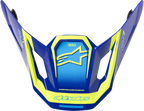 ALPINESTARS SM7 Visor - Deed - ECE 22.06 - Blue/Yellow Fluo