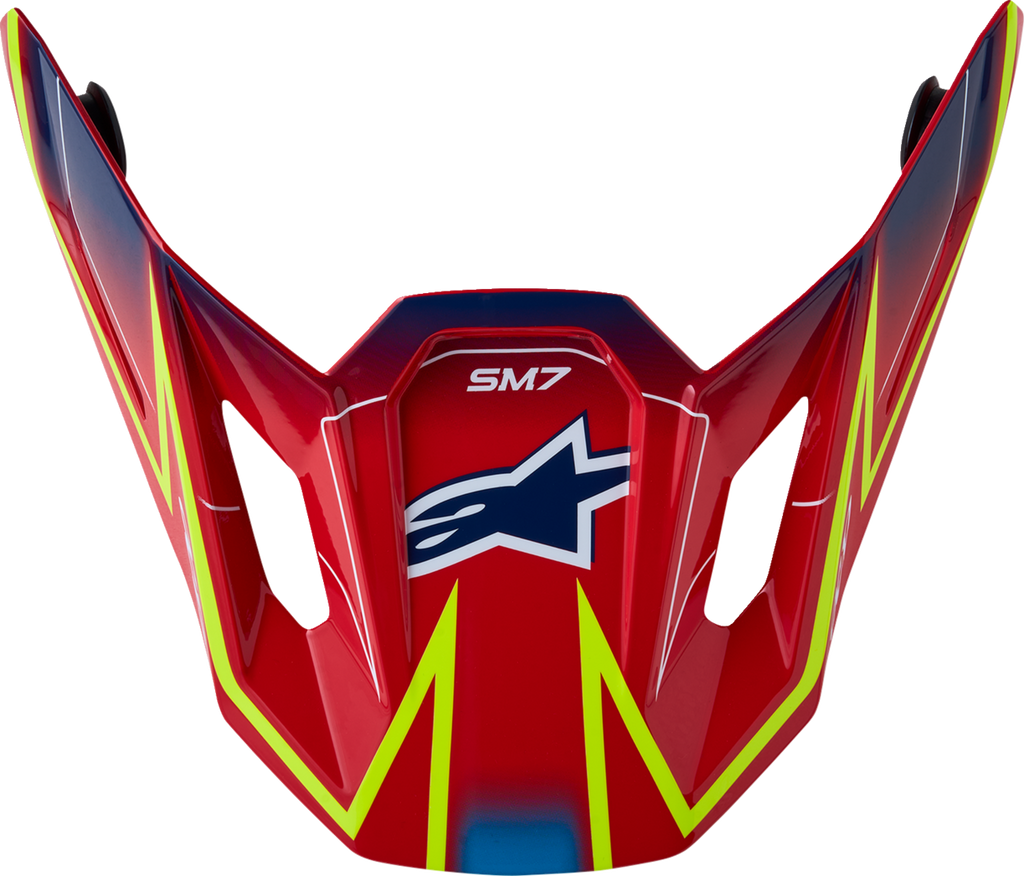 ALPINESTARS SM7 Visor - Cast - ECE 22.06 - Red/Yellow/Blue Fluo