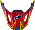 ALPINESTARS SM7 Visor - Cast - ECE 22.06 - Red/Yellow/Blue Fluo