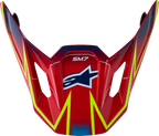 ALPINESTARS SM7 Visor - Cast - ECE 22.06 - Red/Yellow/Blue Fluo