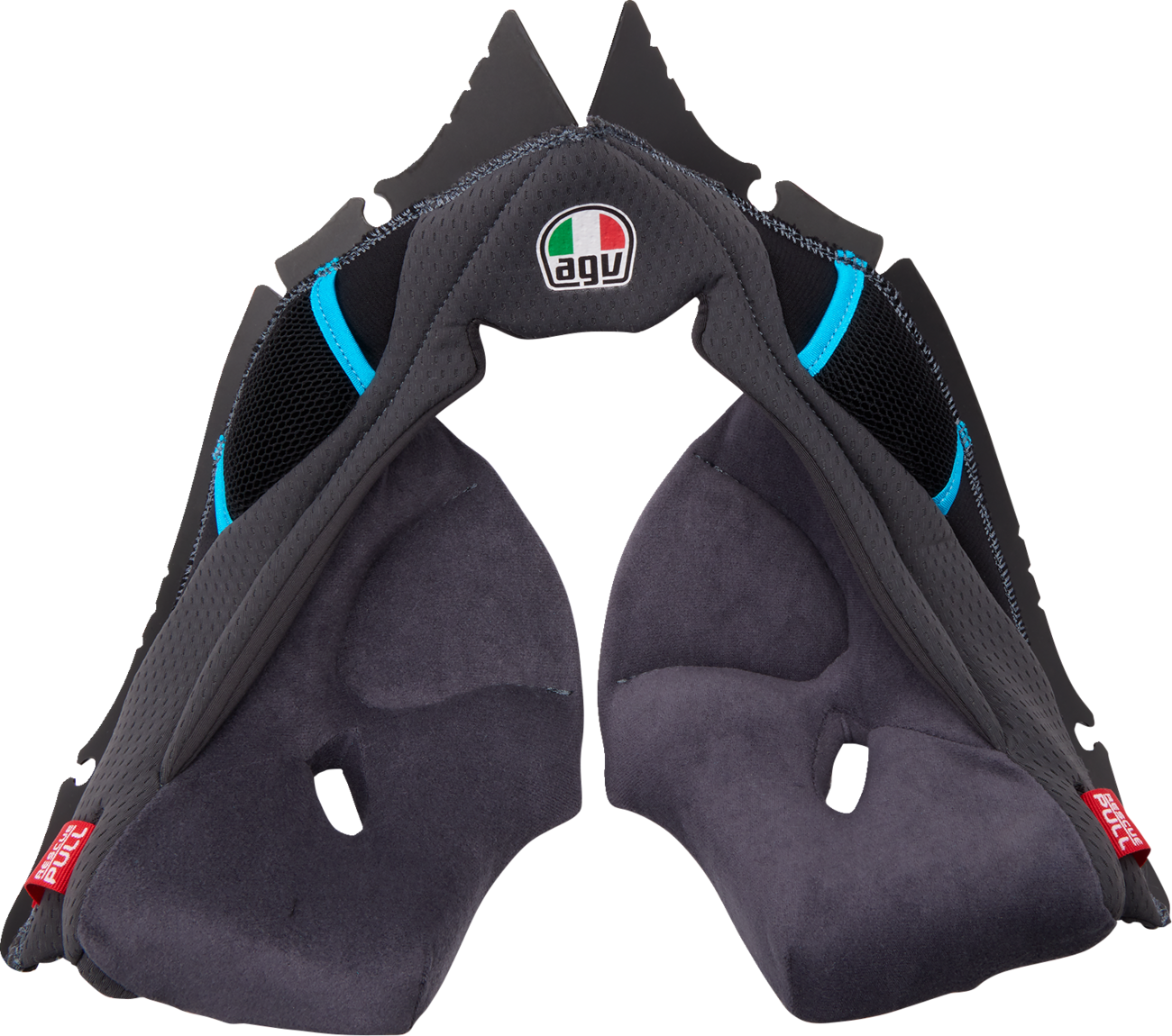 AGV Pista GP RR Cheek Pads - Gray/Cyan