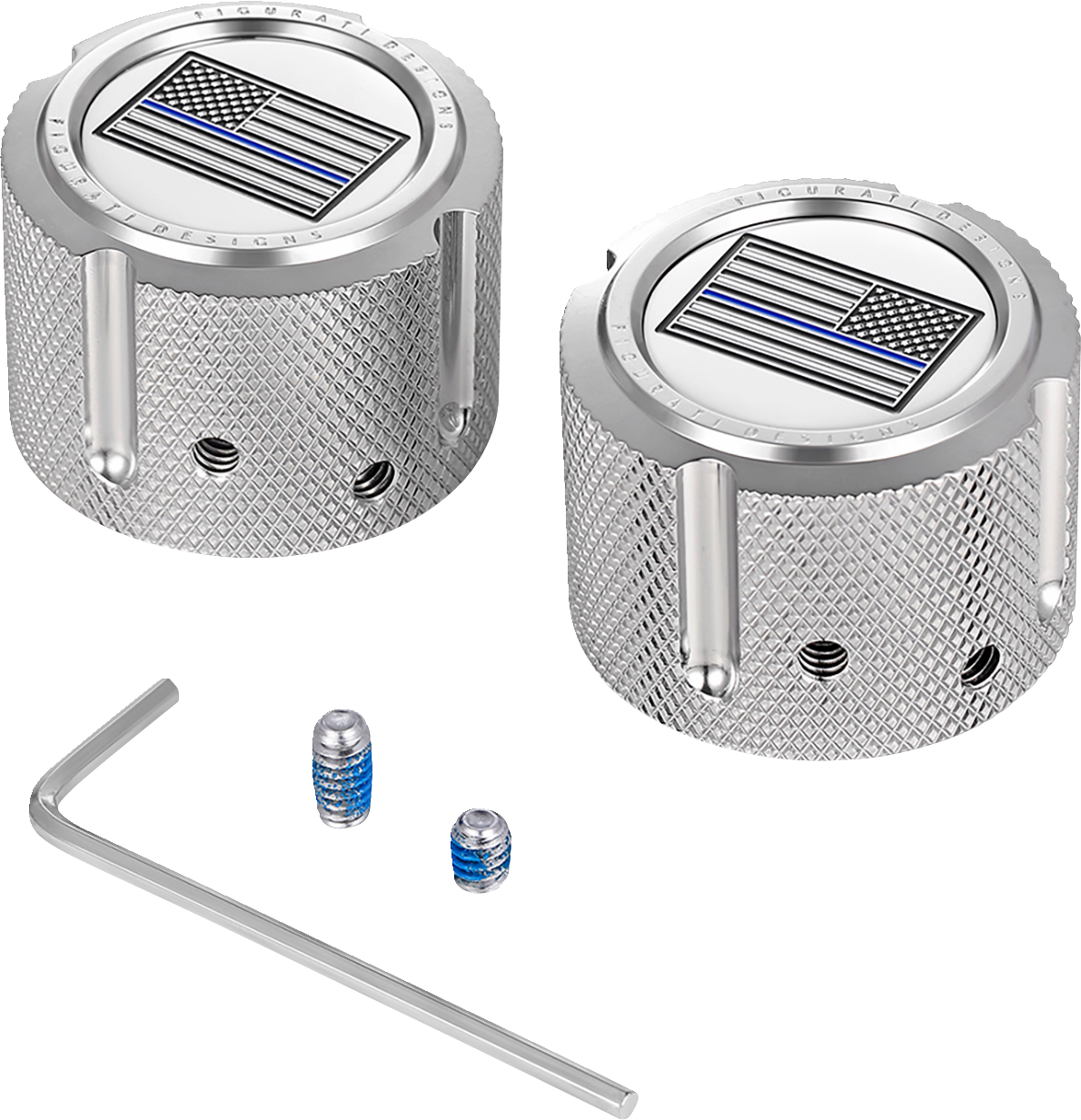 Figurati Designs Cover Axle Front Am - Blue Stainless Steel
