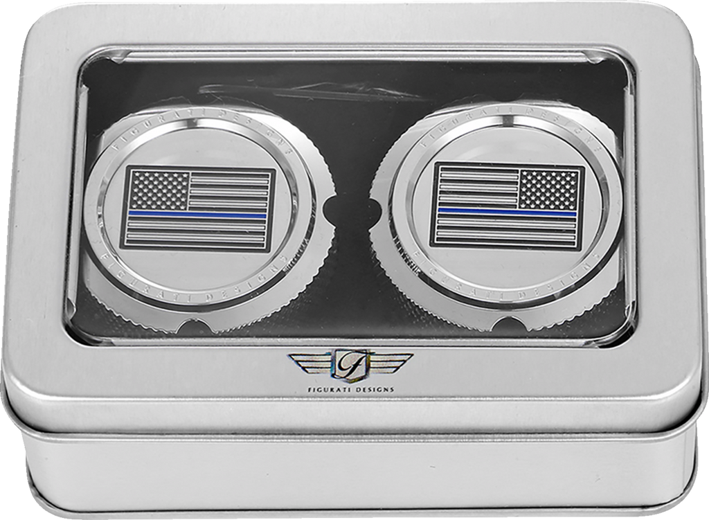 Figurati Designs Cover Axle Front Am - Blue Stainless Steel