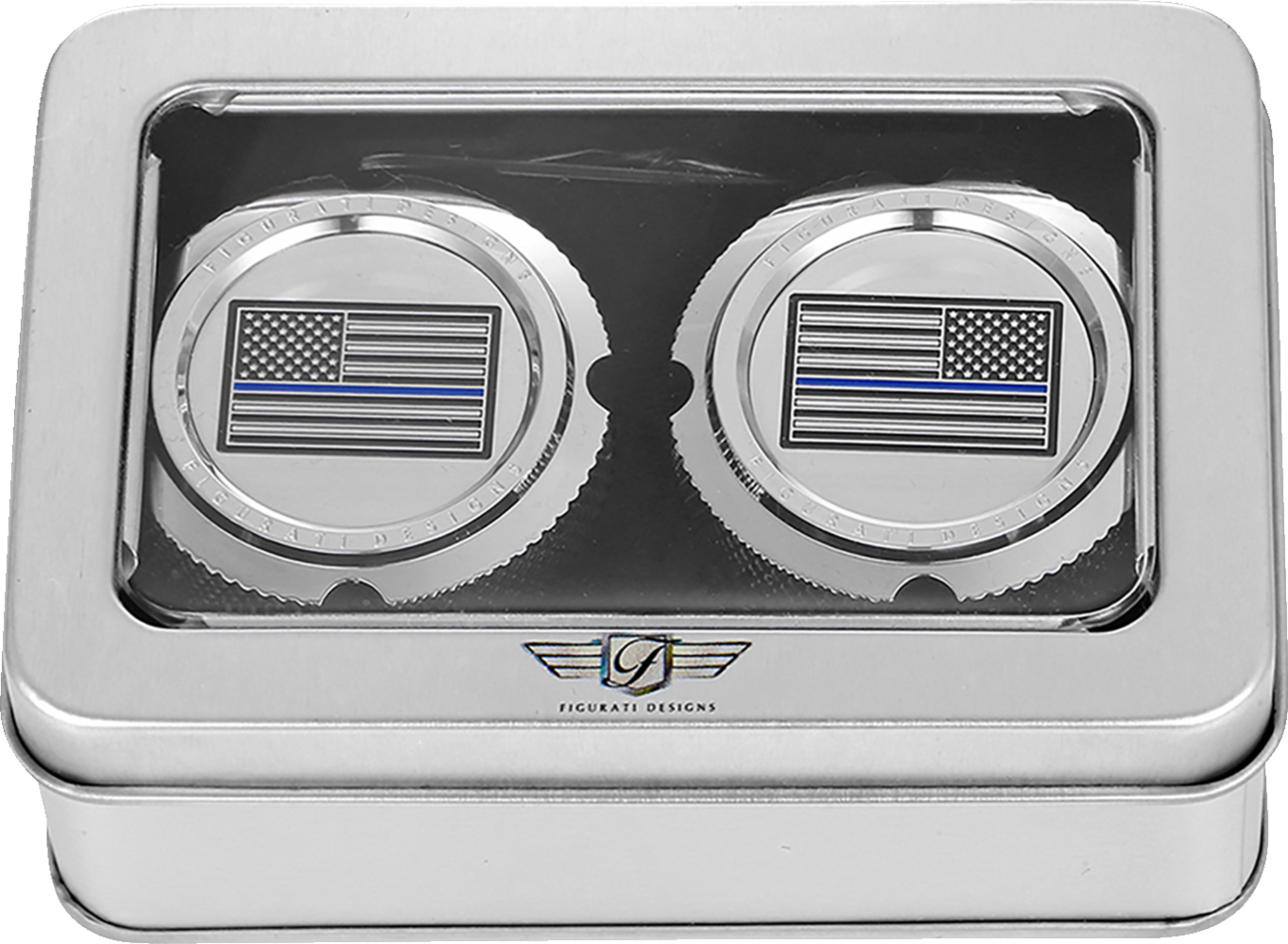 Figurati Designs Cover Axle Front Am - Blue Stainless Steel