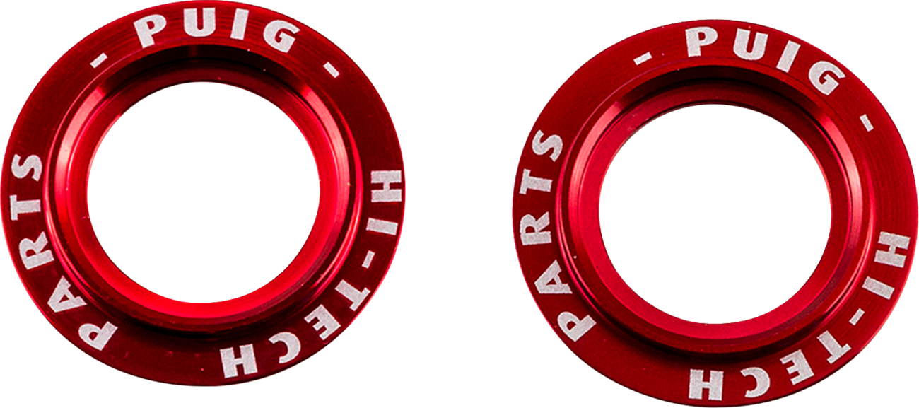 PUIG HI-TECH PARTS Axle Slider Rings - Red - Set