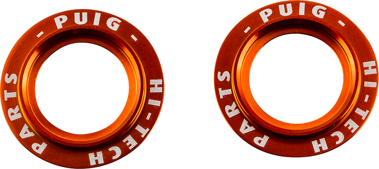 PUIG HI-TECH PARTS Axle Slider Rings - Orange - Set