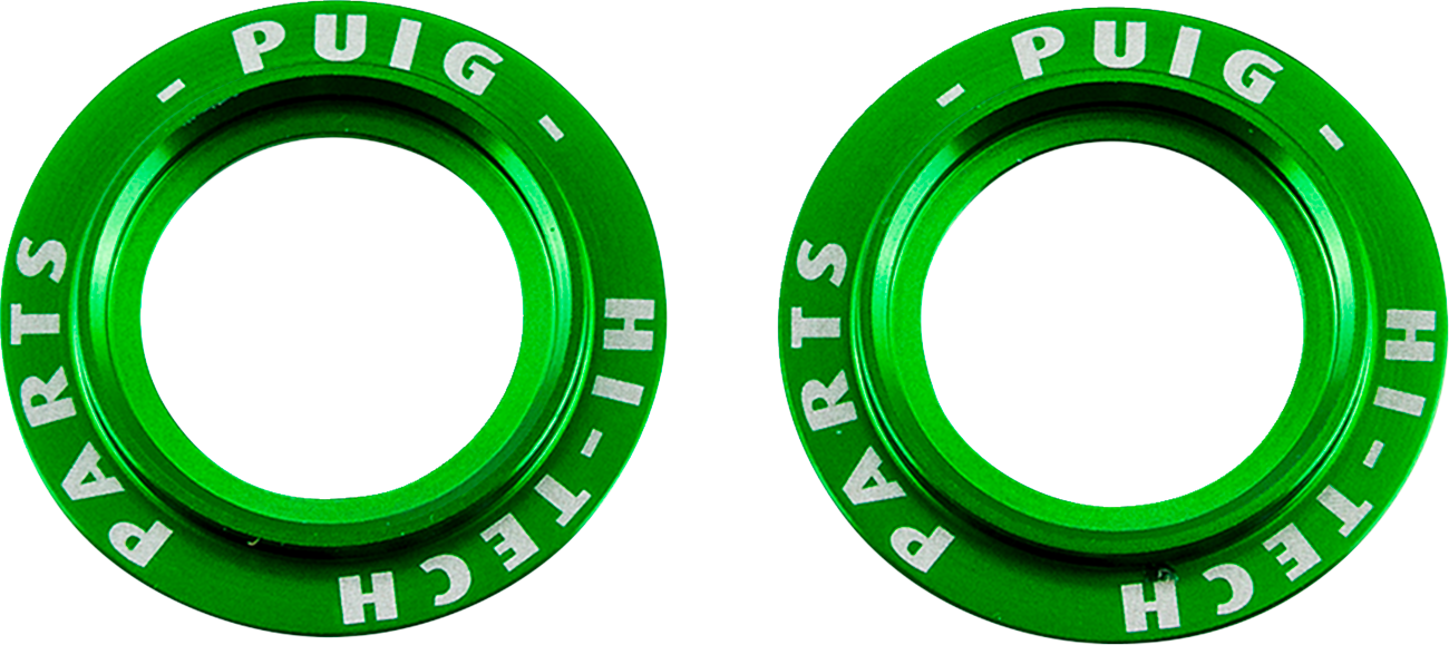 PUIG HI-TECH PARTS Axle Slider Rings - Green - Set