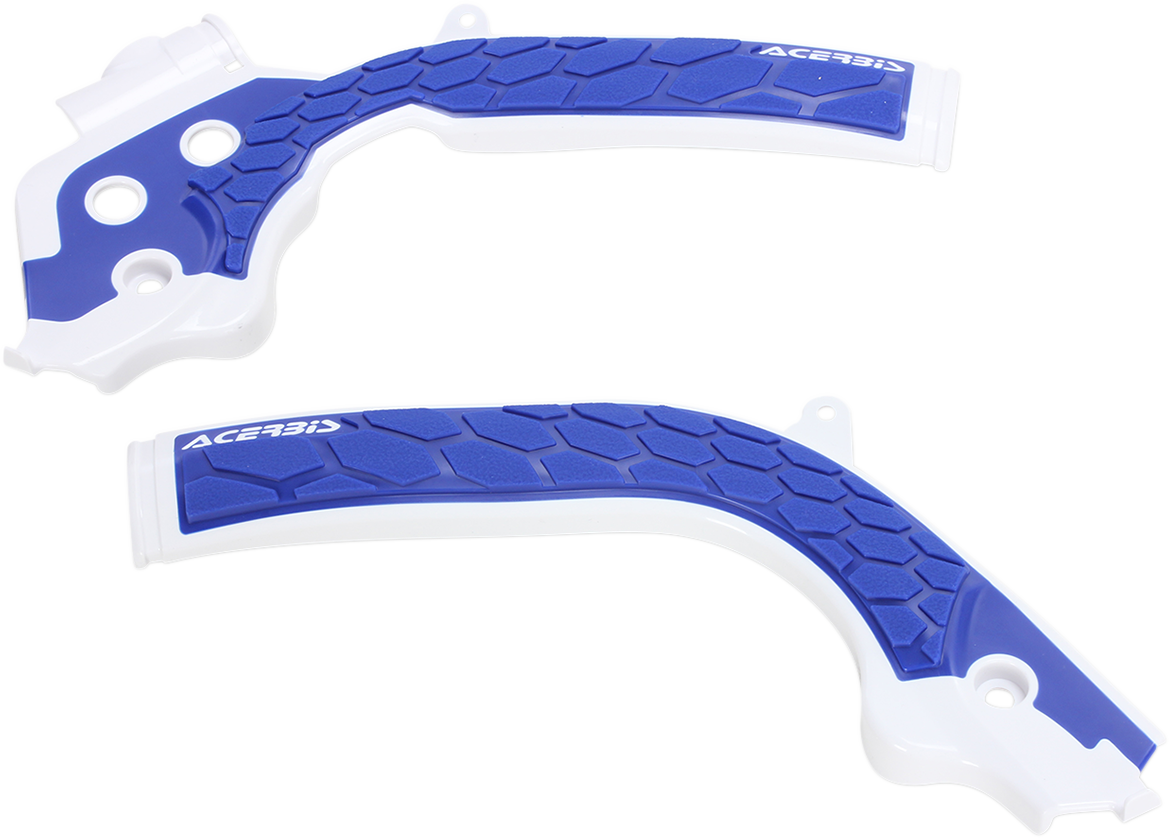 X-Grip Frame Guards - White/Blue - Husqvarna | KTM (1)