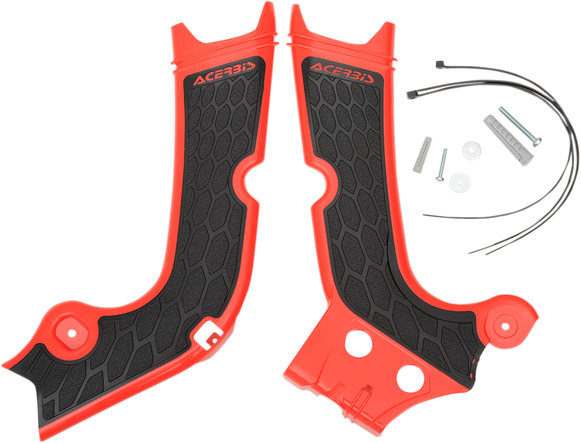 X-Grip Frame Guards - Red/Black - CRF 250/450 R/RX (1)