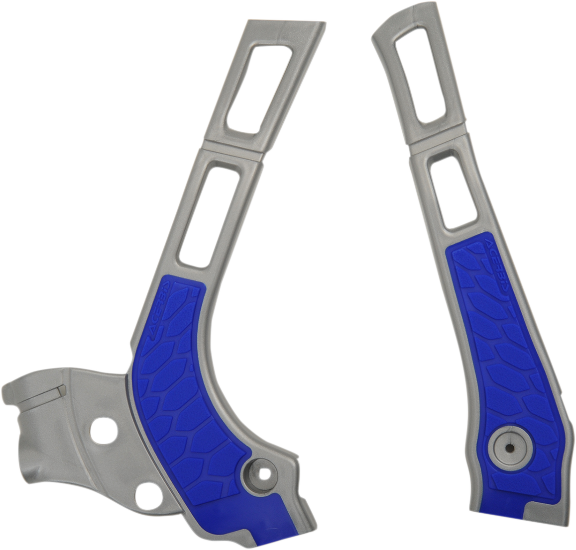 X-Grip Frame Guards - Silver/Blue - YZ 125/125/X (1)