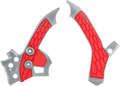 X-Grip Frame Guards - Silver/Red - CRF250L (1)