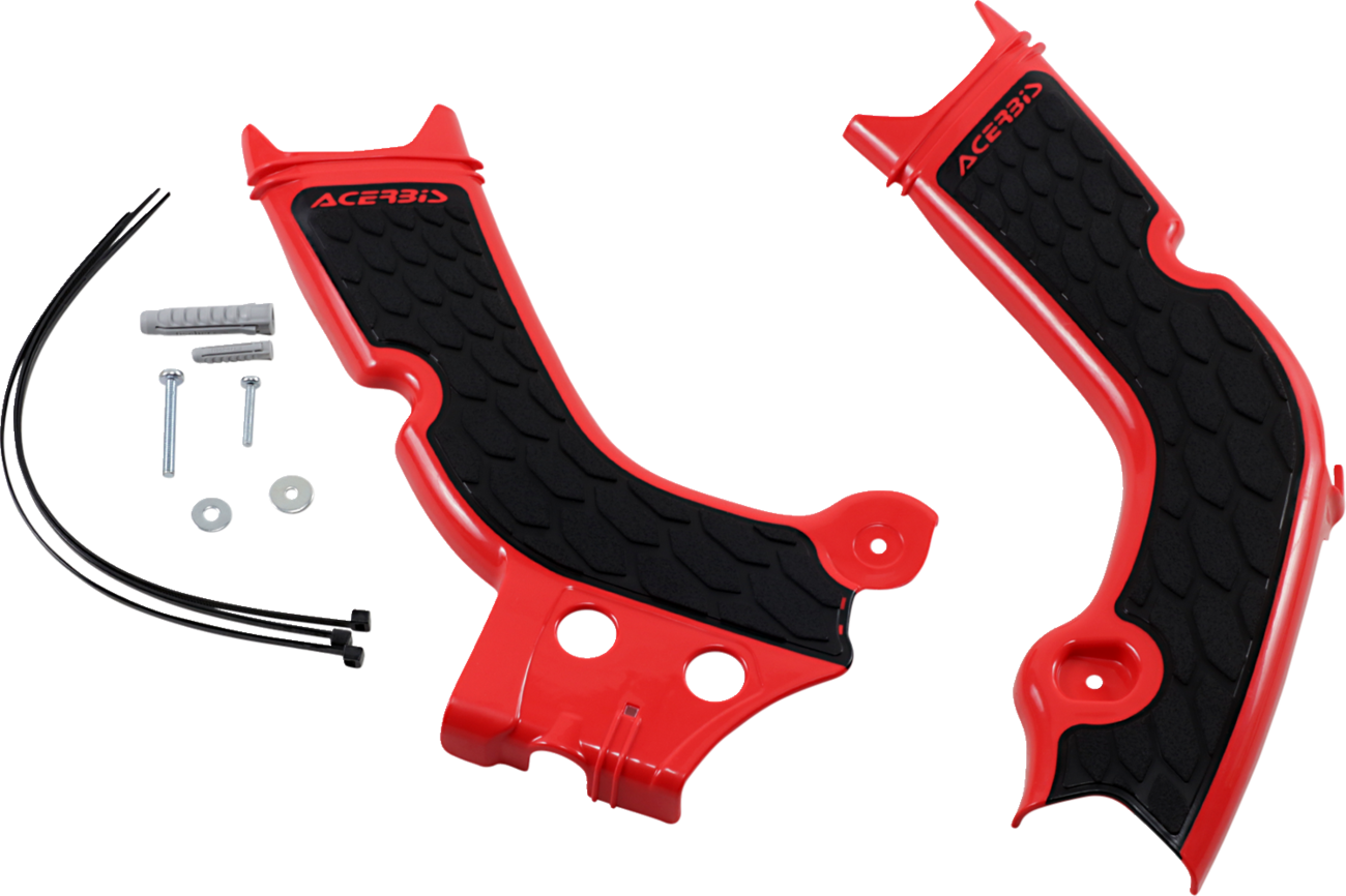 X-Grip Frame Guards - Red/Black - Honda (1)