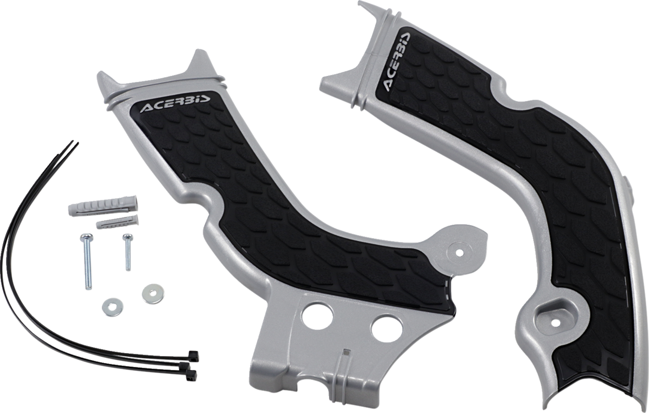 X-Grip Frame Guards - Silver/Black - Honda (1)