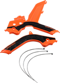 X-Grip Frame Guards - '16 OEM Orange/Black - KTM (1)