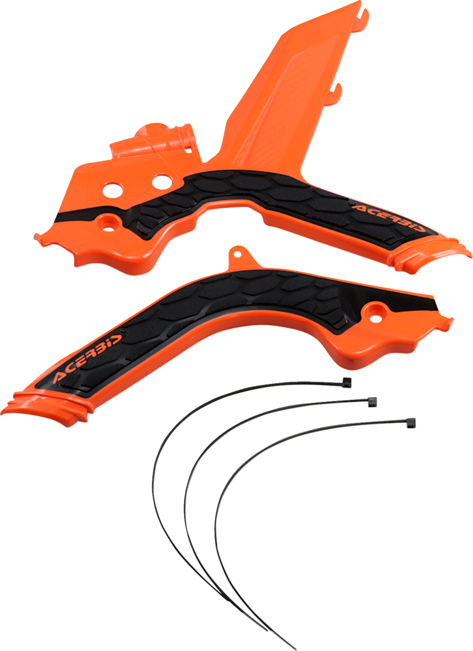 X-Grip Frame Guards - '16 OEM Orange/Black - KTM (1)
