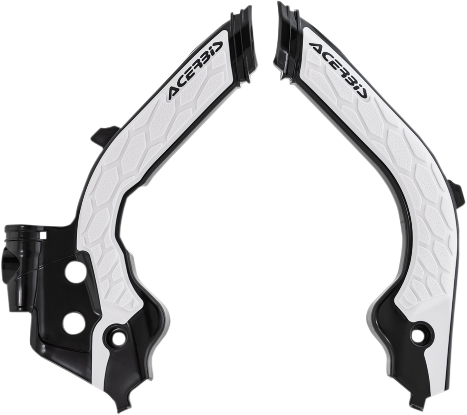 X-Grip Frame Guards - Black/White - Gas Gas | Husqvarna (1)