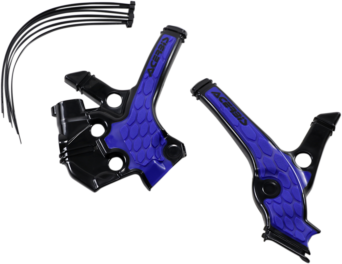 X-Grip Frame Guards - Black/Blue - YZ 85 (1)